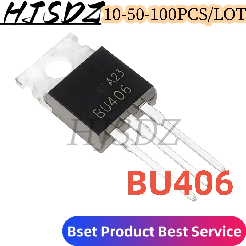 Nuevo TRANSISTOR BU406 TO-220 NPN, 10 unids/lote, De Conmutación