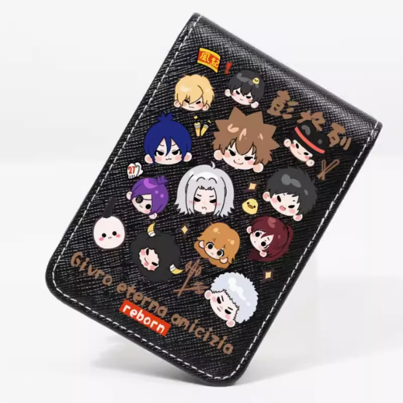 ¡HITMAN REBORN! Cartera plegable de Anime para niños, tarjetero de bolsillo para monedas, soporte para fotos, regalo de moda