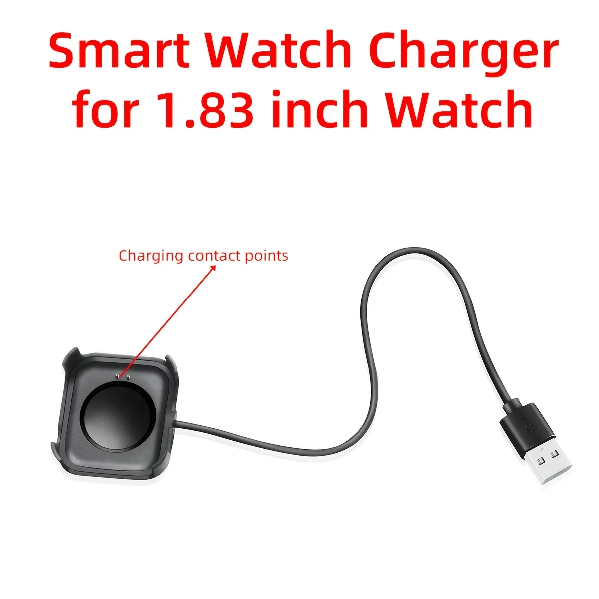 Smart Watch Charger Buckle Charging Cable Seat Pure Copper Core for Desertcat Godea Alien 1.83 inch Smart wa