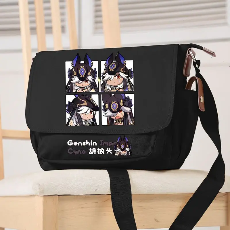 Genshin Impact Merchandise Anime Student Backpack Single Shoulder Crossbody Bag Large Capacity Paimon Cute Cartoon Anime