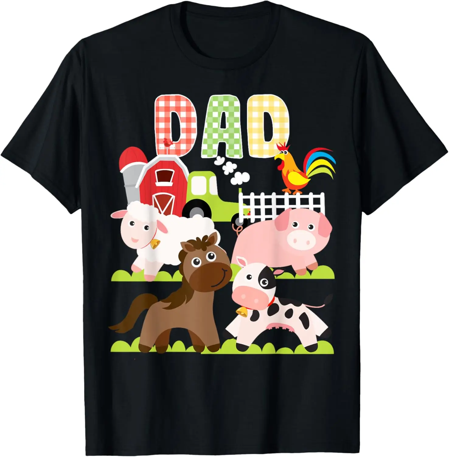 Dad Birthday Crew Barnyard Farm Animals Bday Party T-Shirt