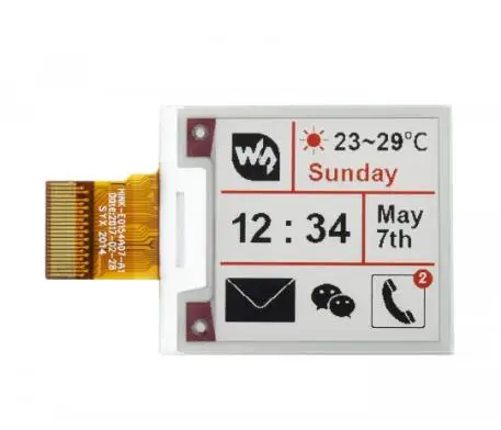 2pcs/lots Waveshare 1.54inch e-Paper (B),200x200,E-Ink raw display panel, three-color