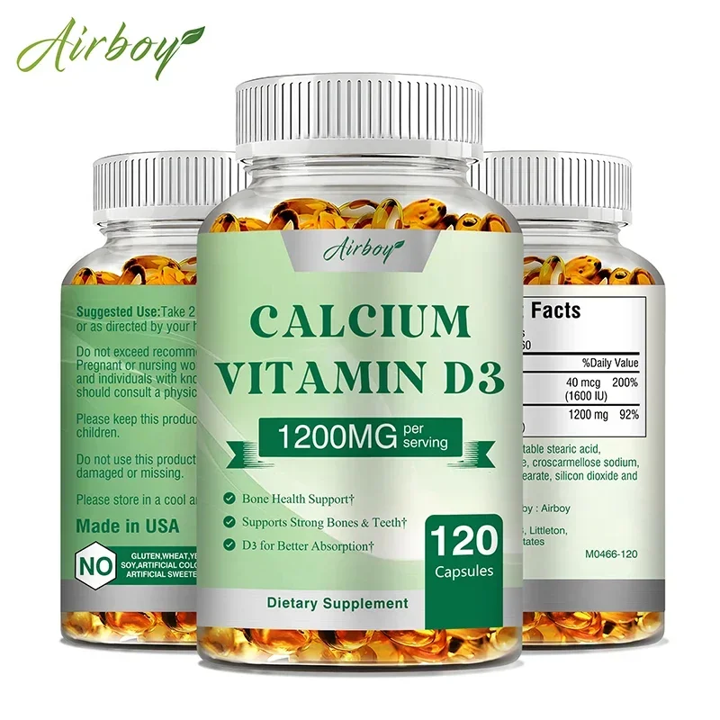 Vitamin D3 + Calcium - Supports Joint Mobility, Improves Joint Strength, and Helps Build Cartilage