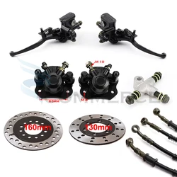 1Pc Front Pump Master Cylinder Hydraulic Brake Lever Brake Hose Line Brake Calipers For ATV Buggy Go Kart Quad Bike Brake System