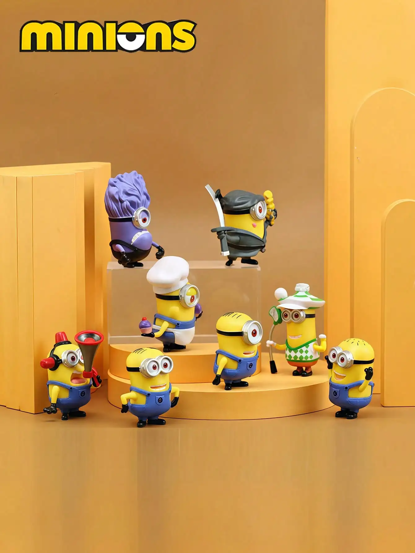 1/3/5/8 قطعة منتجات مينيسو مينيونز الجديدة 8 دمى مينيونز الصلبة حقير لي ، تماثيل لطيفة ذات عيون كبيرة ، هدايا عطلة السيارة ، أورنا ذاتية الصنع