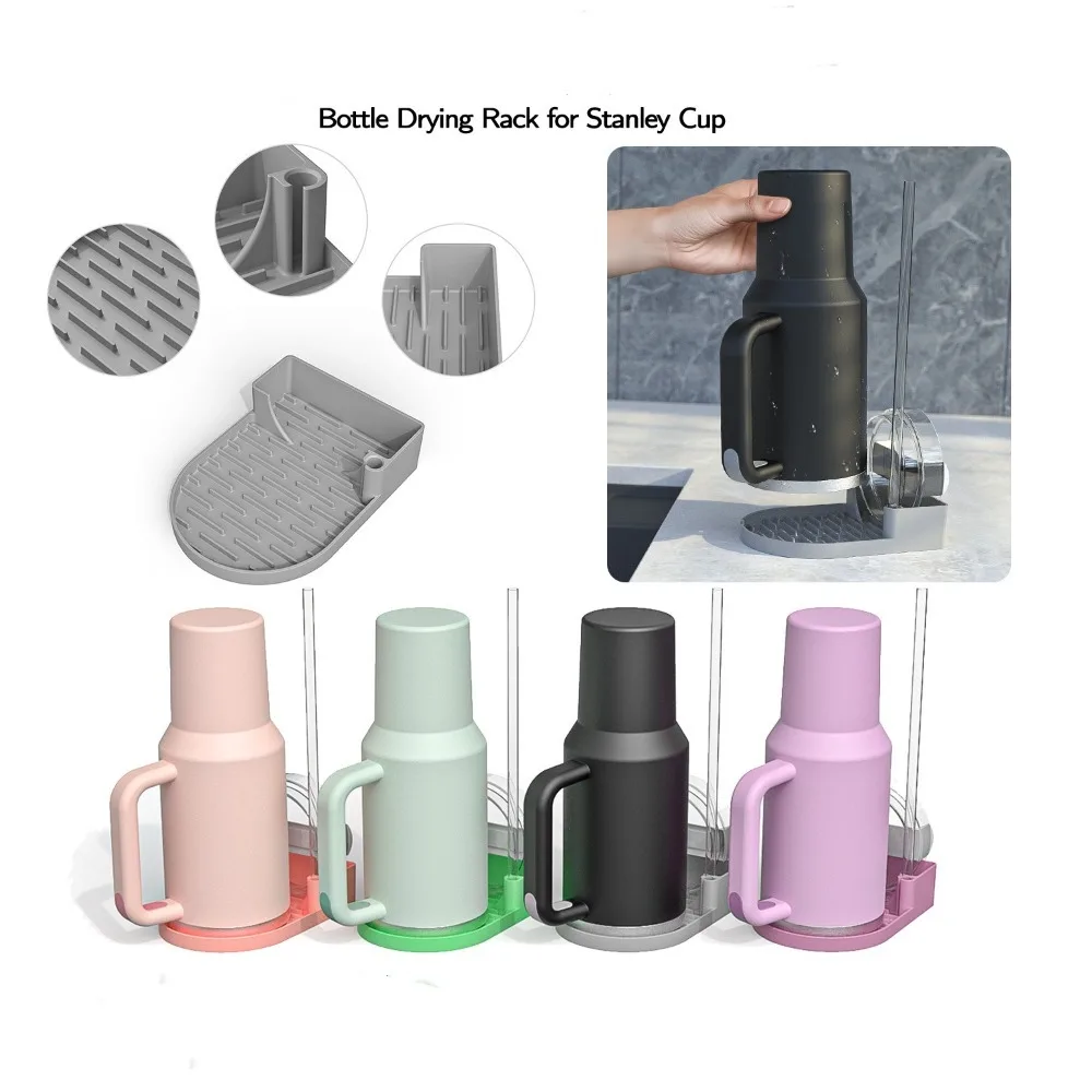 Quality Silicone Drying Drain Rack Non-Slip Space Saving Water Cup Holder Cleaning Cups Drain Cup Rack Wine Glass