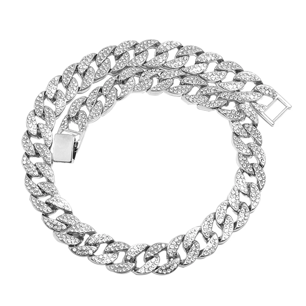 

Cuban Chain Necklace The Jewelry Chains Alloy Necklaces for Men Man Hip-hop Style
