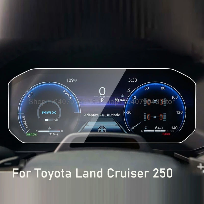 Tempered Glass Screen Protector film For Toyota Land Cruiser 250 2024-2026 10.25 inch Instrument Panel Dashboard Anti Scratch