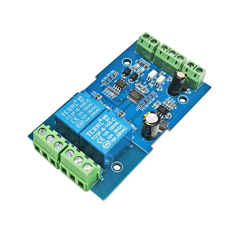 Modbus-Rtu 2 way relay module switch input and output RS485/TTL communication