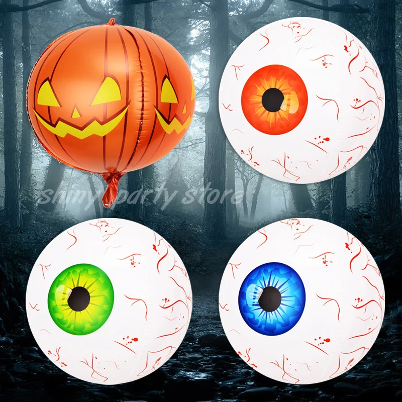 2/5/10pcs 22inch Halloween Balloon Decoration 4D Eyeball Shaped Aluminum Film Balloons Halloween Party Decoration Eyeball Ball