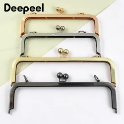 2/5/10Pcs Deepeel 20/25cm Metal Purse Handles Square Smooth Handbag Kiss Clasp Wallet Frame DIY Brackets Screw Bags Accessories