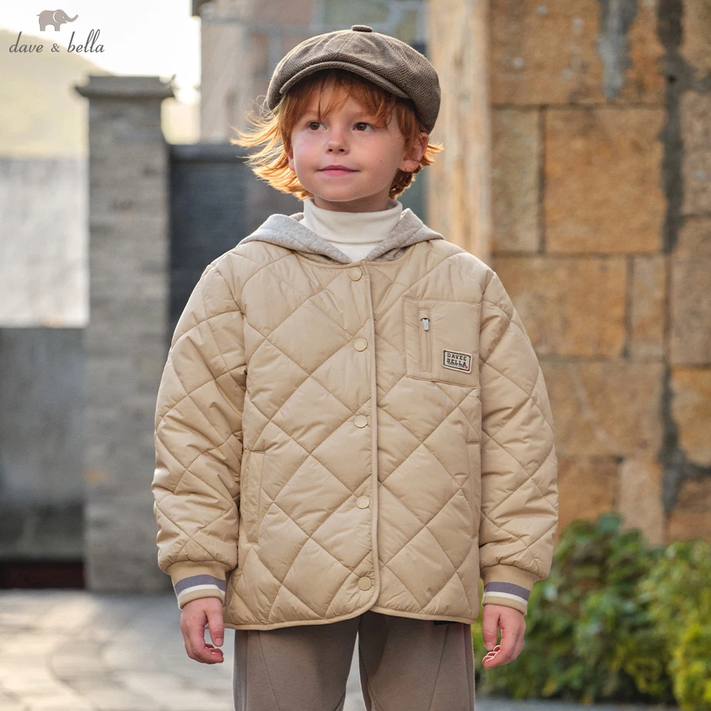 

Dave Bella, зимняя теплая куртка с капюшоном для мальчиков, пальто для детей 7-13 лет, повседневная верхняя одежда, детская уличная одежда DK4253976