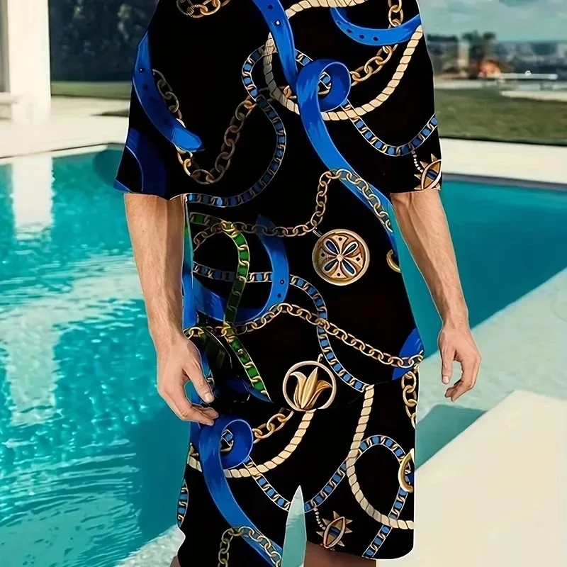 2025 New Summer Sports Black and White Tiger 3D Pattern Outdoor Street Women's and Men's Children's T-shirt Shorts Set