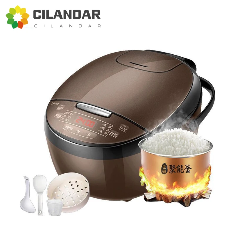 Olla arrocera Midea para el hogar, mini olla arrocera multifuncional de 4L disponible para 2-4 personas con cita inteligente