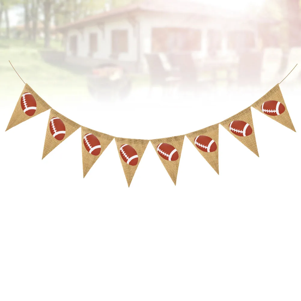 

Football Party Decorations Sports Pennant Flag Banner Supplies Colorful Birthday