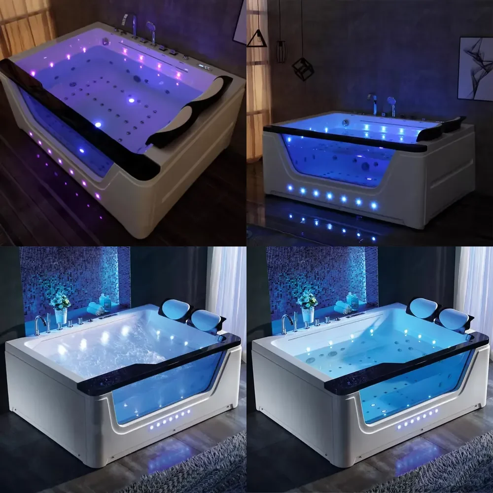 New Design Air Jetted Freestanding Adult Acrylic Whirlpool Bathtub Hydromassag Bathtub