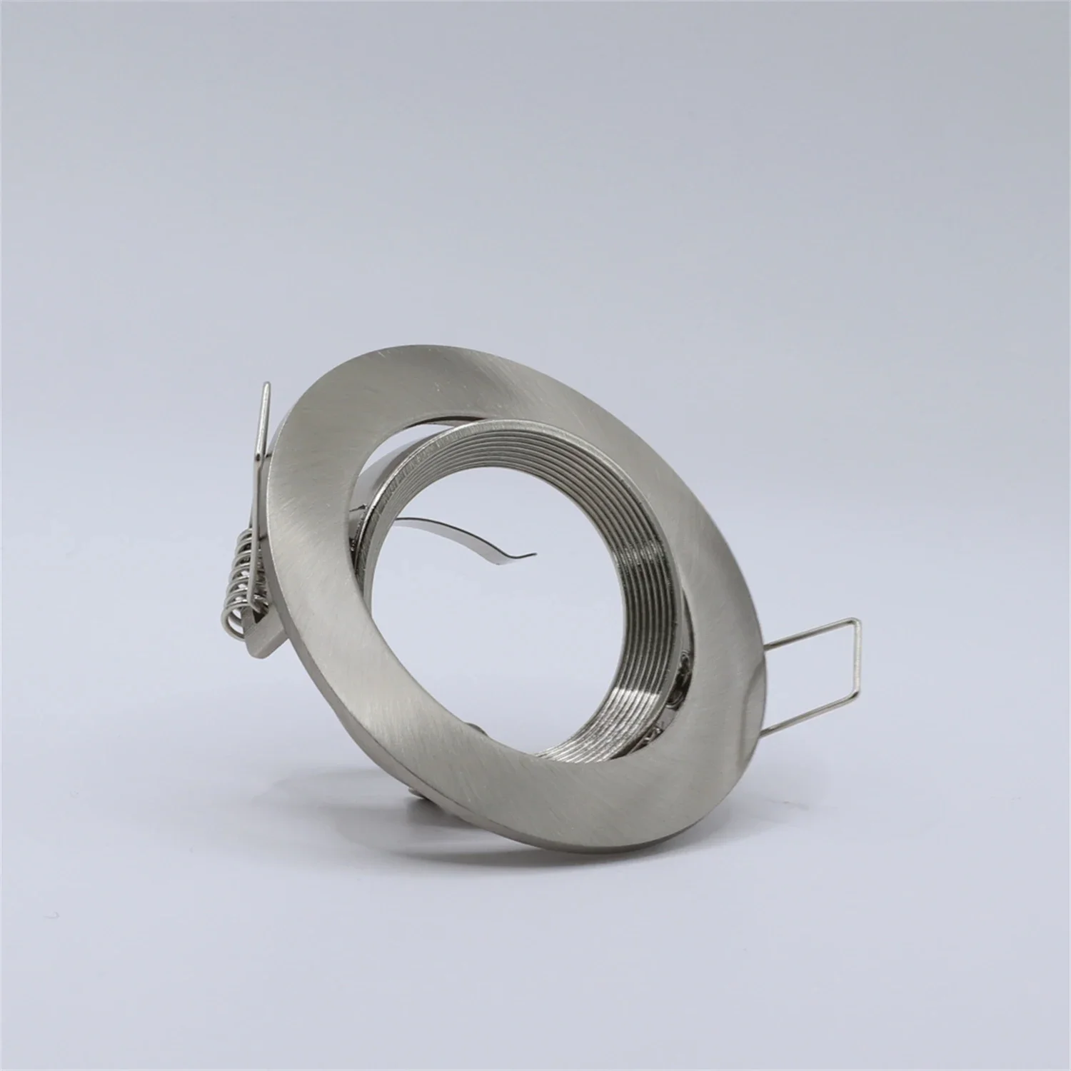 Zinc Alloy Recessed Spotlight Frame Satin Nickel Cut Out 75mm Fixture Frame Ceiling LED Panel Light