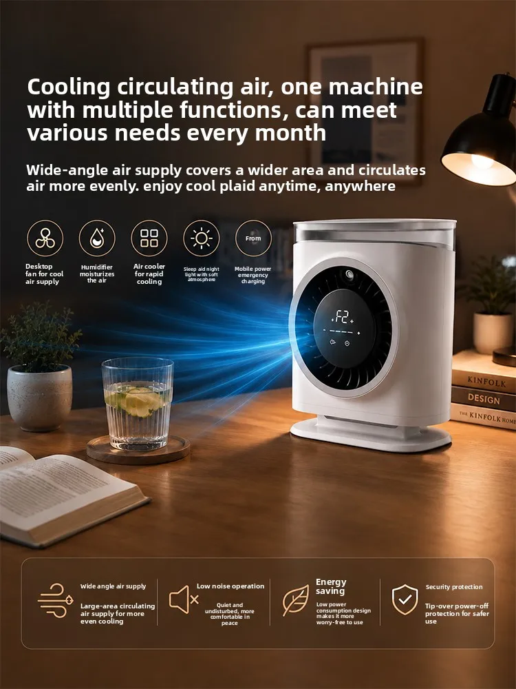 2026 new  USB small desktop spray fan semiconductor refrigeration small air conditioner artifact super powerful small fan