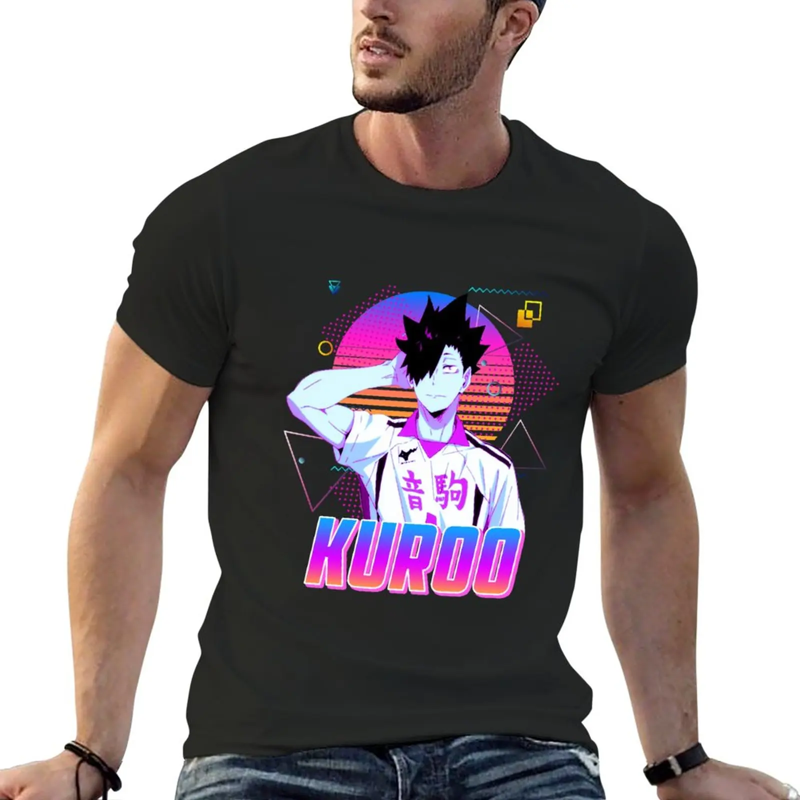 kuroo tetsurou - Retro Art T-Shirt cute tops boys whites kawaii clothes funnys t shirts for men pack