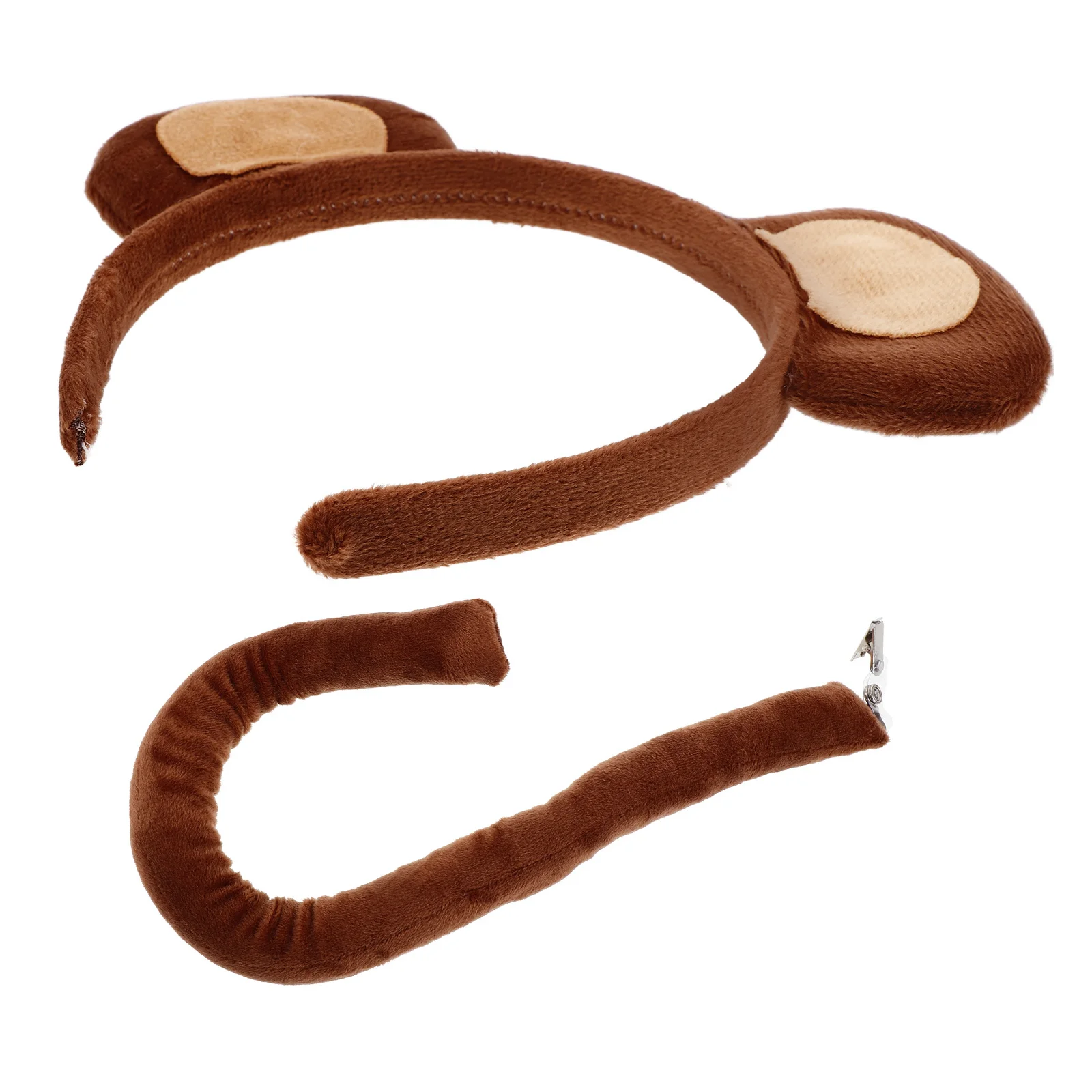 مجموعة واحدة من أزياء آذان القرد والذيل، مادة قماش مريحة للعب الأدوار وأداء المسرح، هدية إكسسوار للحفلات #1