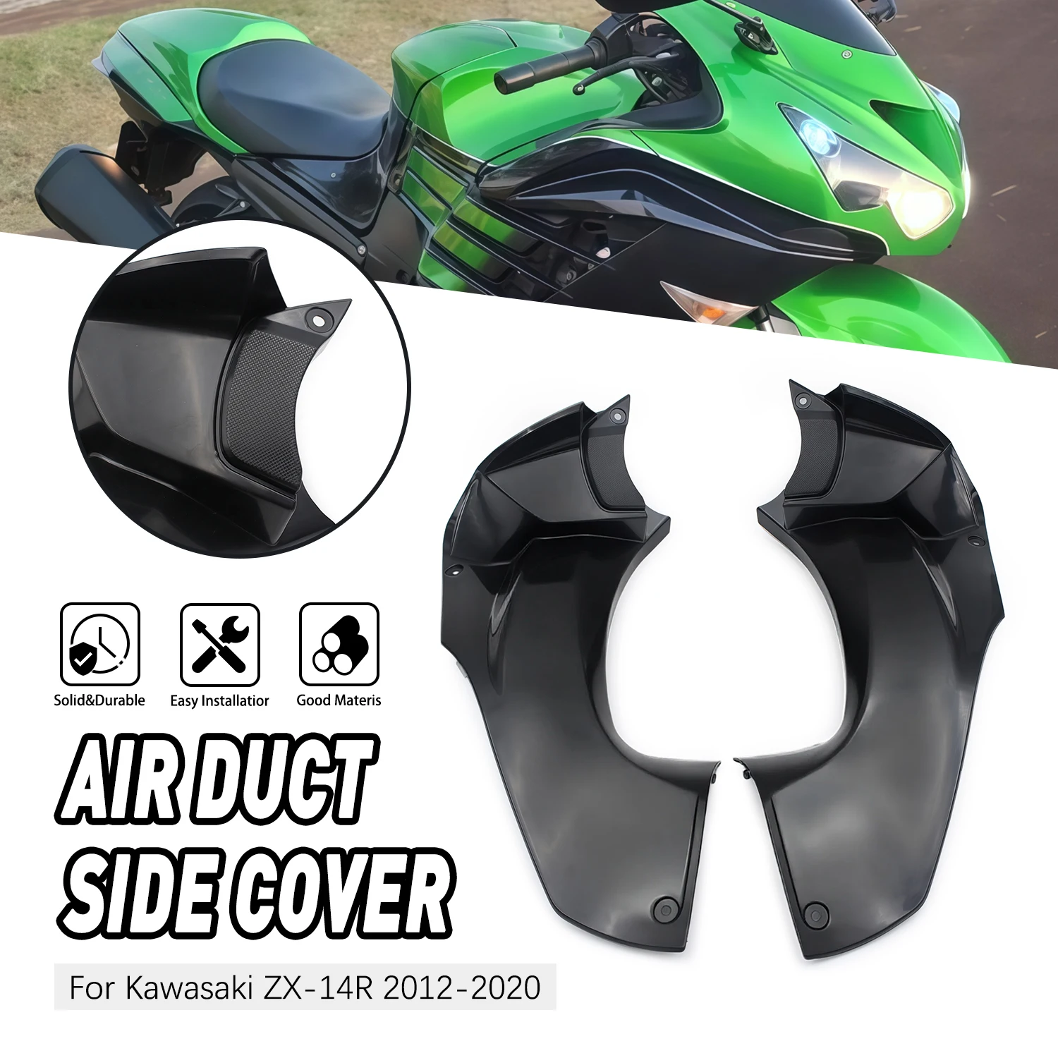 

Motocycle Air Duct Cover Upper Front Dash Cover Fairing Cowl For Kawasaki ZX-14R ZX14R 2012 2013 2014 2015 2016 2017-2020