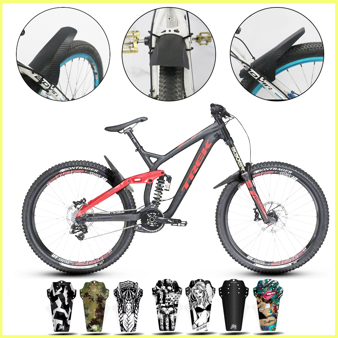 

Bicycle Fenders Front/Rear Tire Wheel Universal Mudguard Mtb Road Bike Wing Mud Guard Carbon Fiber Bicycle Fender Bike Accessory