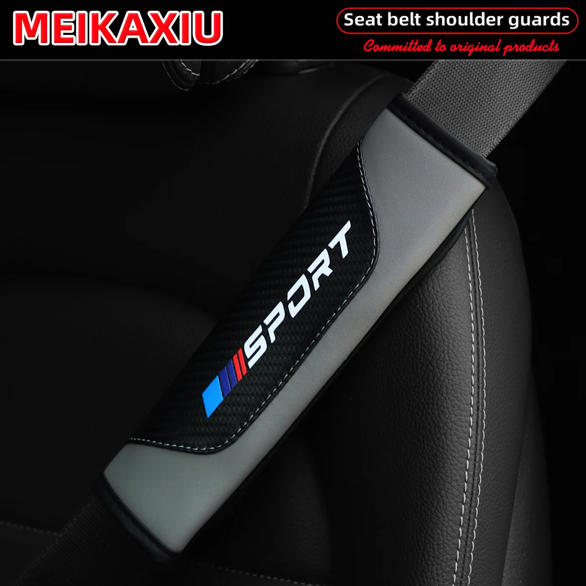 2 Stück Carbonfaser-Sicherheitsgurt-Schultergurt-Abdeckungen für BMW X1 X3 X5 E70 F15 F48 G30 G20 F30 Auto-Sicherheitsgurt-Abdeckung – Detail 7