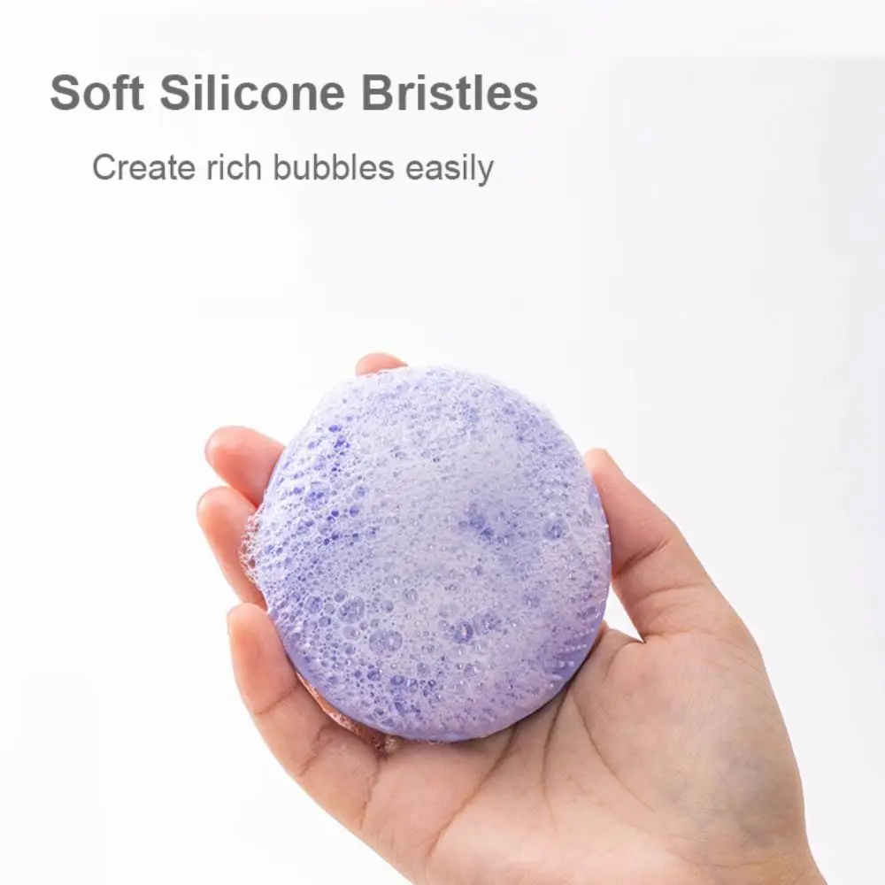 فرشاة تنظيف الوجه من السيليكون الناعم للرجال والنساء ، تدليك يدوي عميق ، عناية صغيرة بالبشرة ، تقشير ، أداة منظف متعددة الوظائف #4