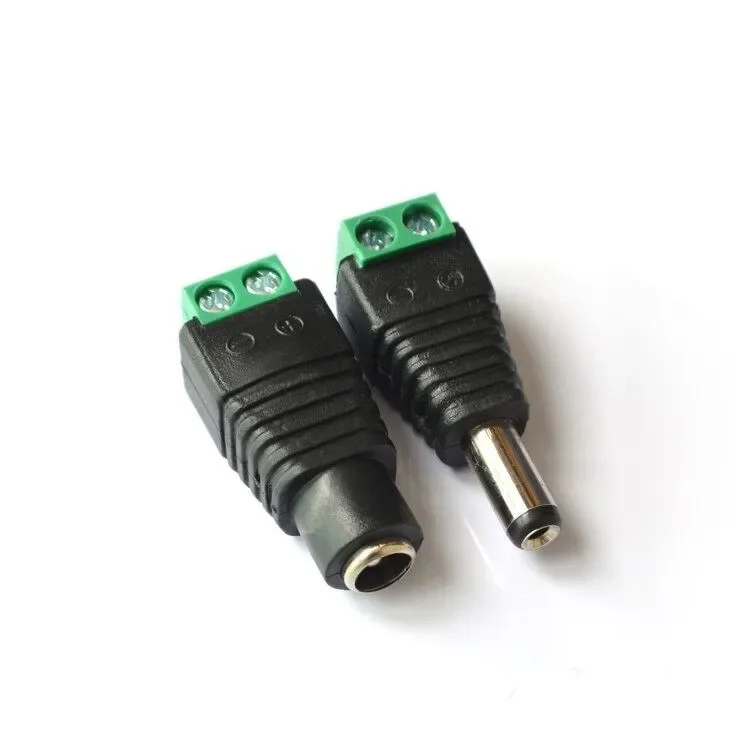 1 Pair Male + Female High Quality 2.1mm x 5.5mm for DC Power Jack Adapter Connector Plug For CCTV Camera