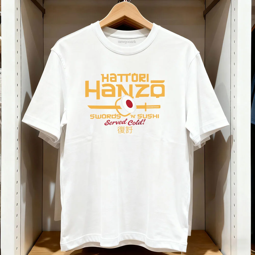 Hattori Hanzo Printed Men's T-Shirt 100% Cotton Oversized Anime Fashion Graphic Tees for Women Tops Streetwear Cultural Apparel