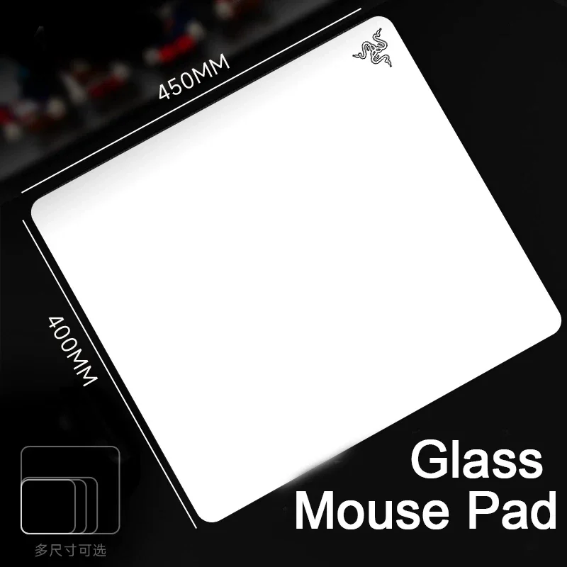 

Premium Minimalist Photovoltaic Glass Gaming Mouse Pad Upgraded Tempered Hard Surface with Ultra for FPS eSports Office Home Use