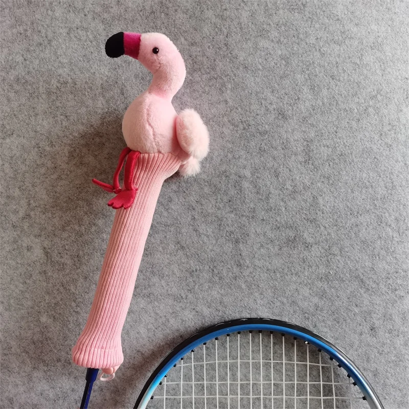 Flamingo Badminton Racket Handle Cover Animal Grip Protectors Handcraft Gift