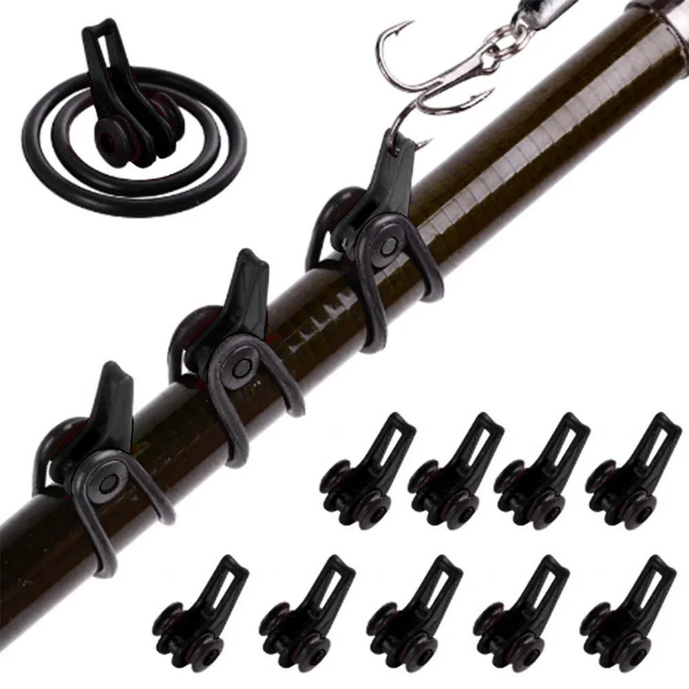 10 Stück/Lot Angelruten-Stangenhakenhalter – sicherer Silikonring Iso Hold Bait Lures und Jigs für sicheres und einfaches Angeln – Detail 7