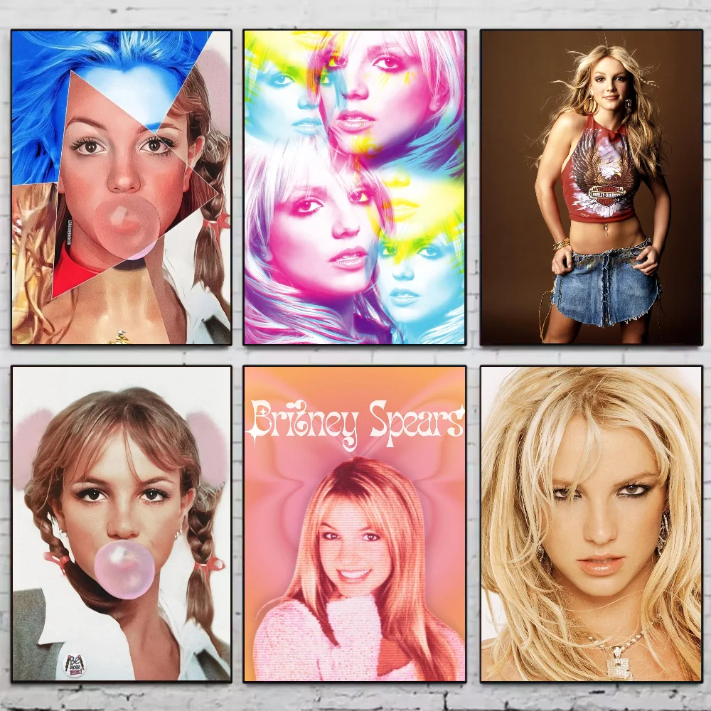 Retro Singer Britney Spears Poster HD art sticky wall waterproof home living room bedroom bar aesthetic decoration