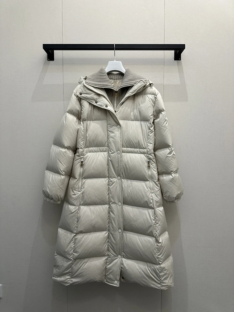 SVORYXIU 2025 New style Winter Down jacket Women's Fashion White Casual Style Long Style