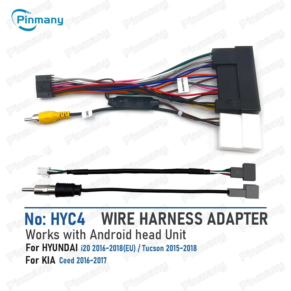 HYC4 Android-Autoradio-Kabelbaum-Adapter, unterstützt Originalkamera für Hyundai I20 Tucson 2015~2018, KIA Ceed 2016~2017 – Detail 3