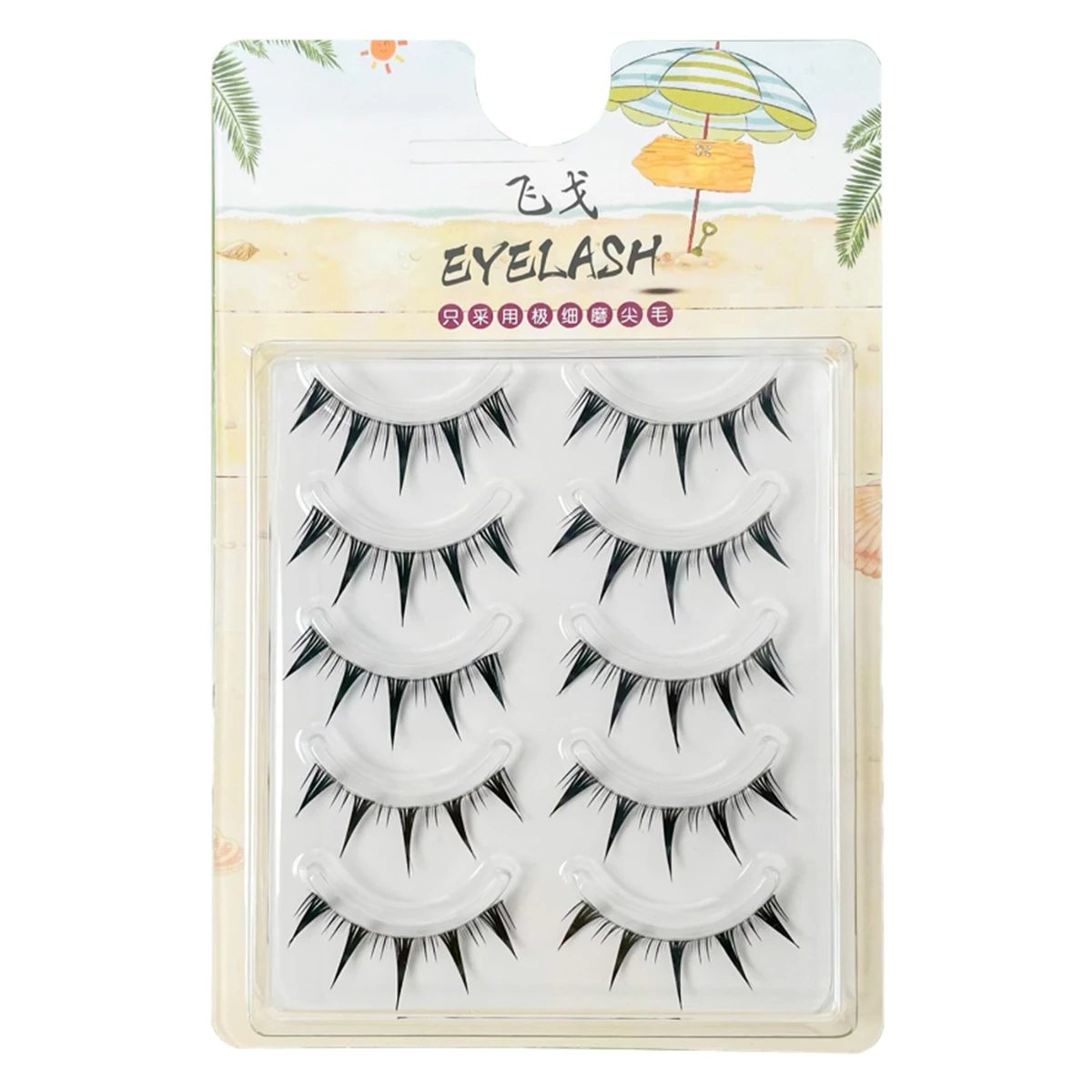 5 Pairs Of False Eyelashes Soft Natural Eyelashes Waterproof Thick False Eye Black Daily Dating Makeup False Eyelashes