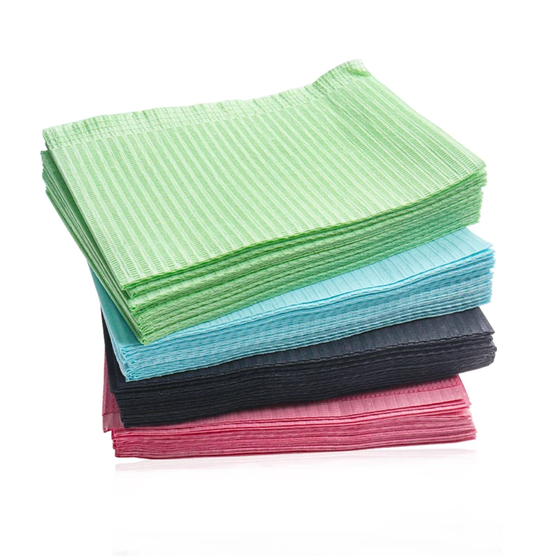 125Pcs Disposable Dental Bibs Waterproof Tattoo Clean Pad Composite Film Tablecloth For Tattoo Microblading Makeup Supplies