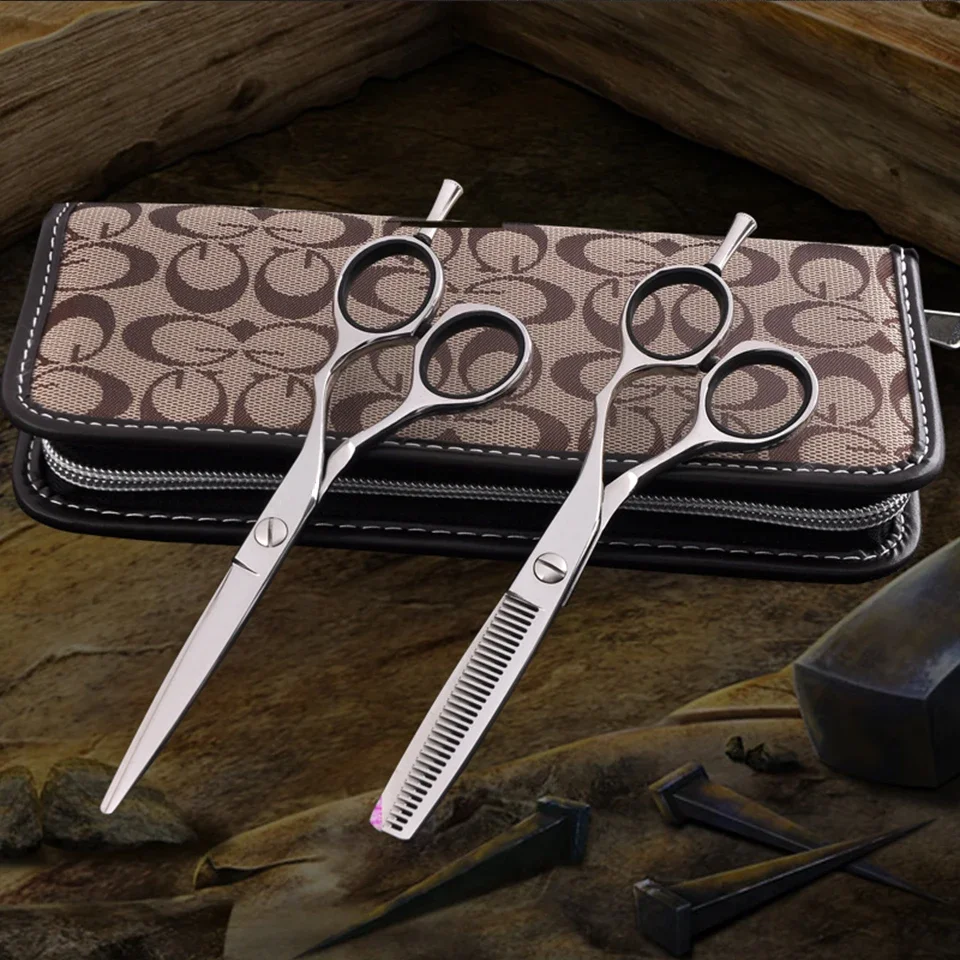 

High Quality Professional hairdressing Scissors Set Silver Color Hair Dressing Cutting 6inch For Hairdresser Tesoura