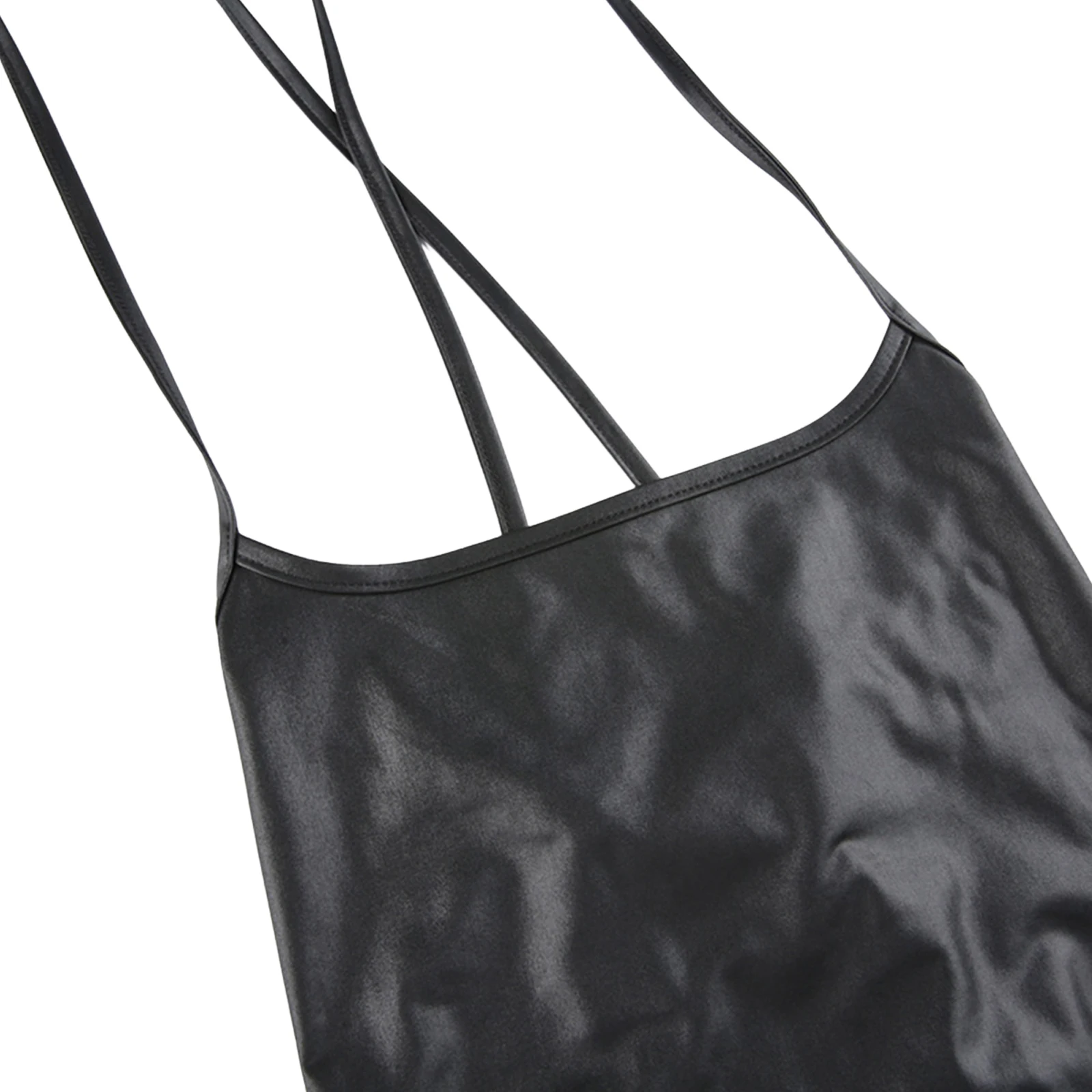 

Новое женское сексуальное платье средней длины на подтяжках, модное однотонное кожаное бандажное облегающее платье с открытой спиной и разрезом, уличная одежда, Лидер продаж