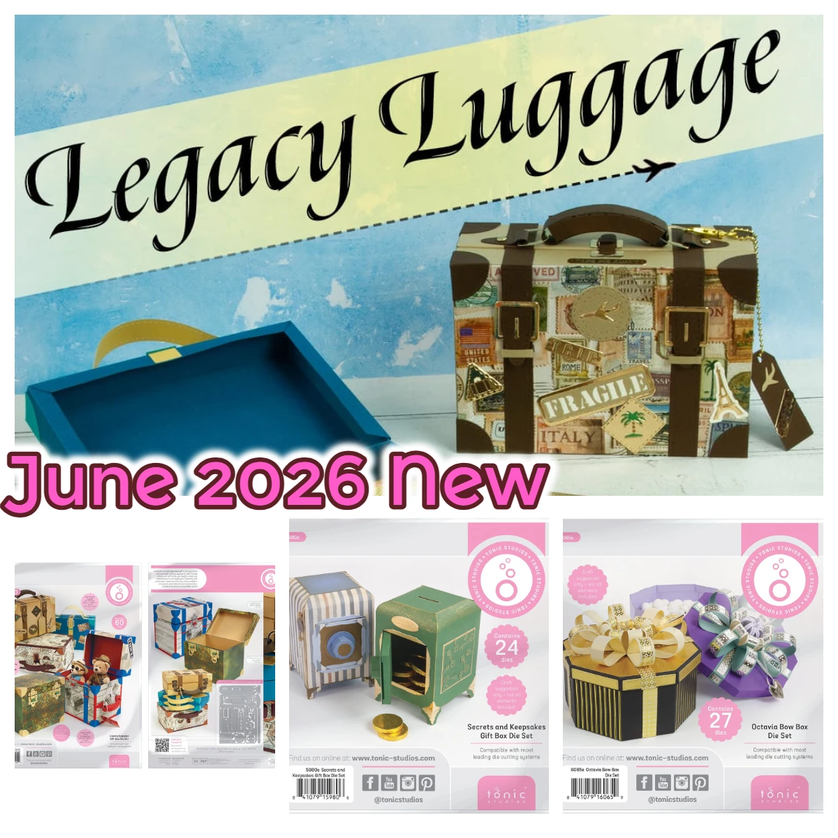 

Legacy Luggage Box Metal Cutting Dies and Stamp for DIY Scrapbooking Handmade Card Photo Album June 2026 New