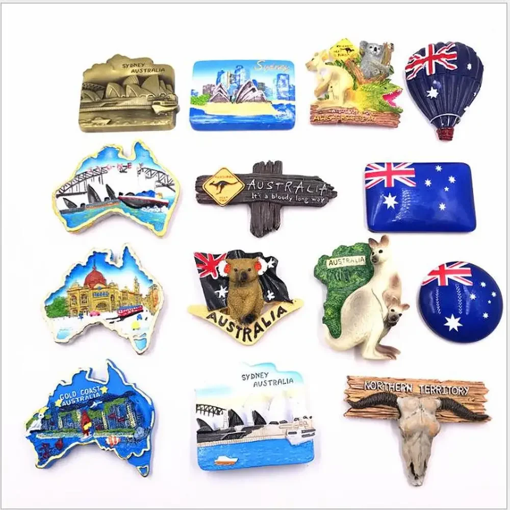 BABELEMI Australia Sydney Melbourne Fridge Magnet Refrigerator Magnets Travel Souvenirs 3D Resin Fridge Magnet Home Decorations