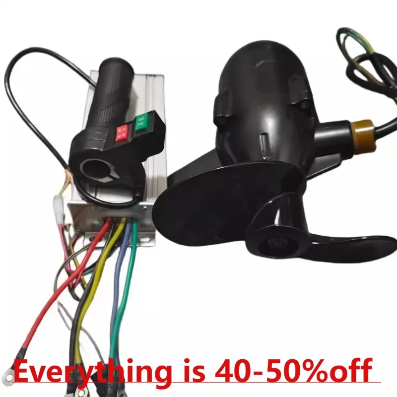 

12-72 В морской подводный гребной винт резиновая лодка электрический подвесной двигатель бесщеточный двигатель водонепроницаемый двигатель с ручкой контроллера