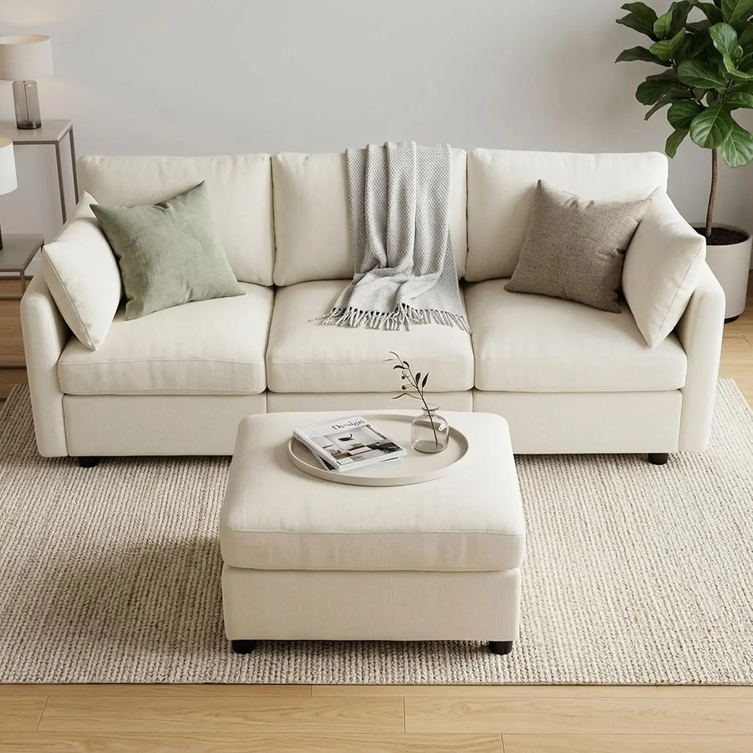 Beige Modular Cloud Sectional 4