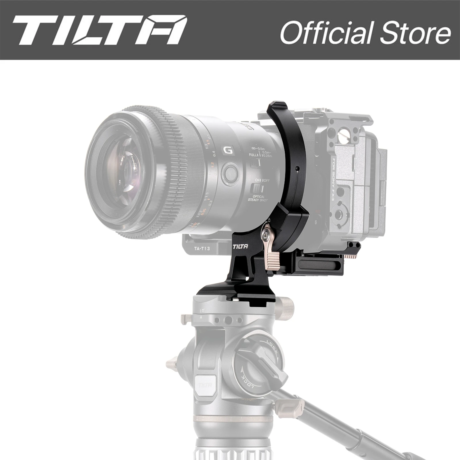 TILTA Adjustable Vertical Camera Support Bracket Black quick switching For Sony Fuji Nikon Canon camera lenses  TA-VSB-SN-B