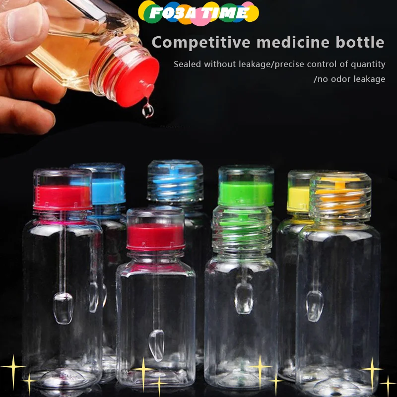 

2Pcs 60ML PC Clear Empty Seal Fishing Bait Can Container Solid Powder Medicine Pill Vial Container Reagent Packing Bottles