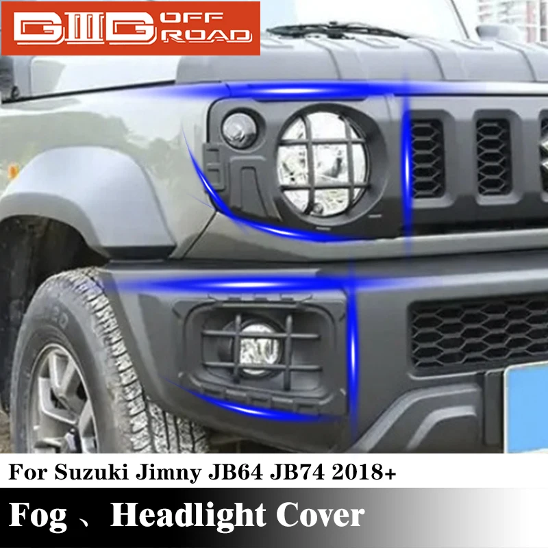 

Car Sticker Headlight Fog Light Cover Protector for Suzuki Jimny 2019+ JB64 JB74 Exterior Trim forJimny 2020 2021 2022 2023 2024