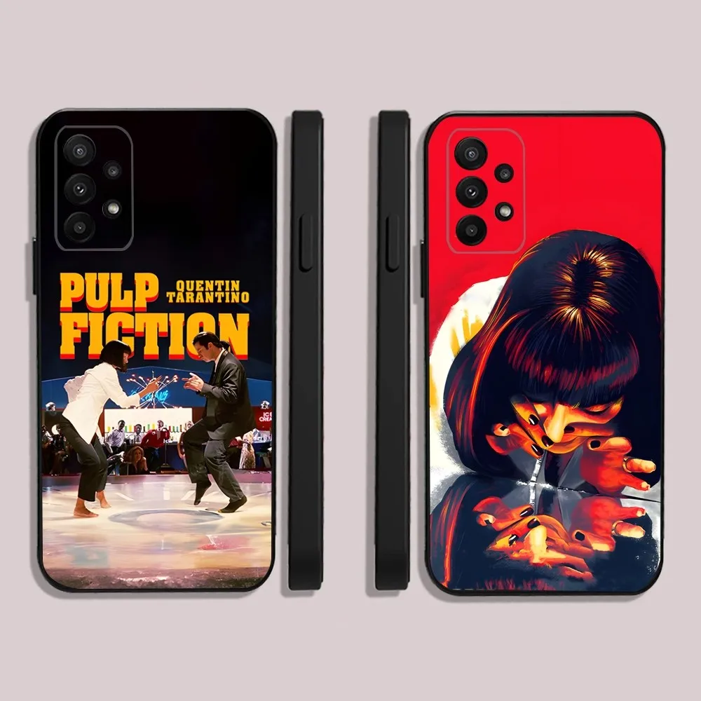 Film P-Pulp F-FictionS  Phone Case For Samsung S24,23,22,30,21,10,9,Ultra,Plus,Lite,FE,5G Black Soft Case