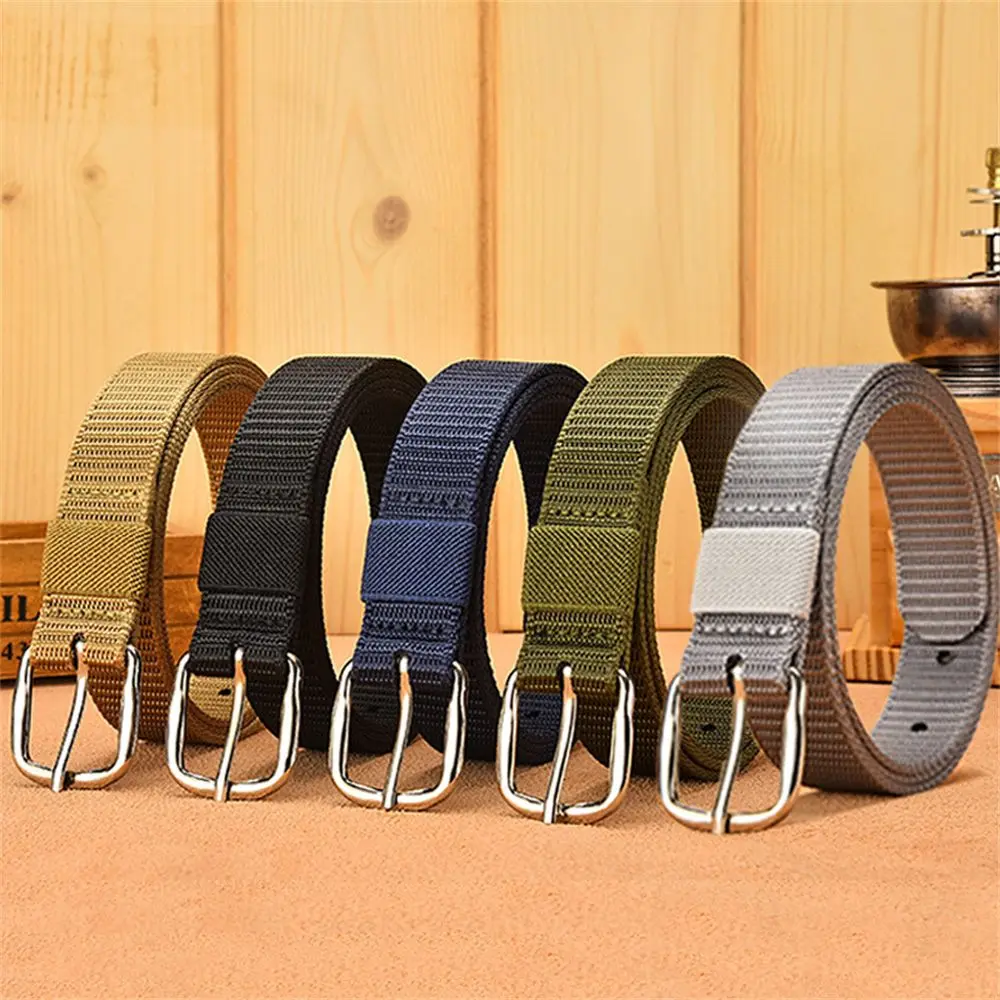 

Men Women Outdoor Sports Casual Metal Buckles Braided Belt Canvas Belts Fabric Waistband