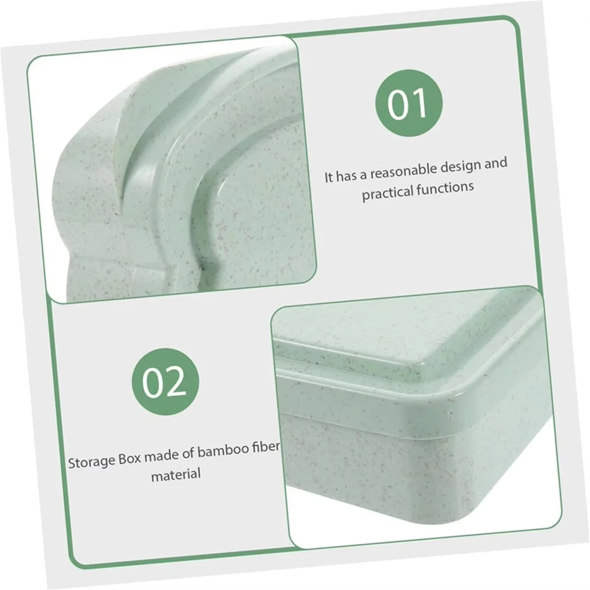 H-W Portable Plastic Lunch Box - Portable Sandwich Holder, Sealable Bread Loaf Container, Eco-Friendly Bakery Box